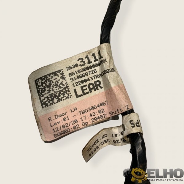 Chicote Porta Traseira Esquerda Onix Premier 2020 (483)