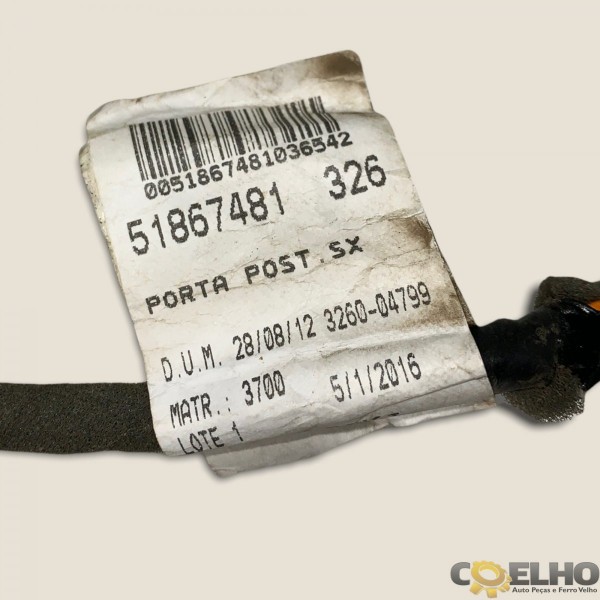 Chicote Porta Tras. Esq. Palio Attractive 1.0 2016 (2280)