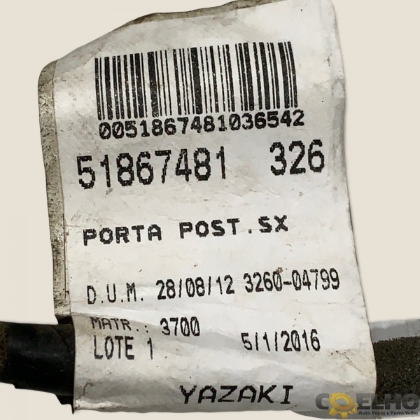 Chicote Porta Tras. Dir. Palio Attractive 1.0 2016 (2281)