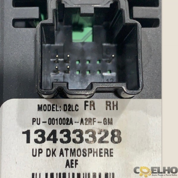 Comando Vidro Diant. Dir. Cruze Ltz 1.4t 2016/2017 (2895)