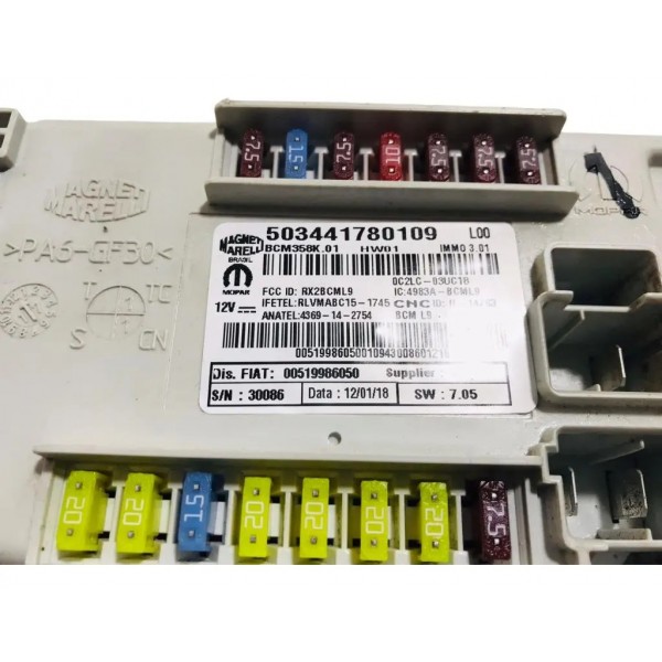 Caixa De Fusível Fiat Argo Drive 1.0 2018 503441780109