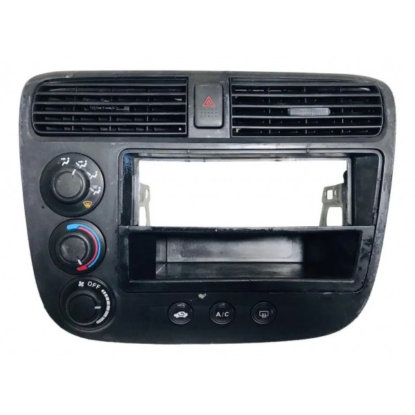 Moldura Painel Comando De Ar C/difusores Honda Civic 13/2015
