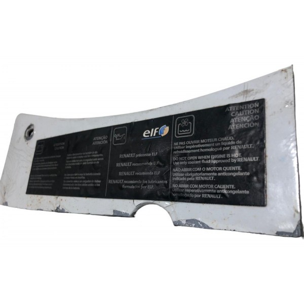 Adesivo Advertencia Painel Frontal Renault Sandero 1.6 2012
