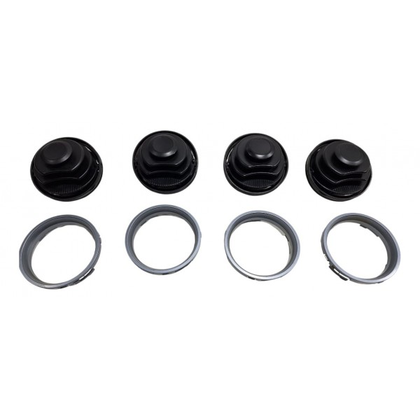 Kit 4 Moldura E Difusor Prata Saída De Ar Gol 2011