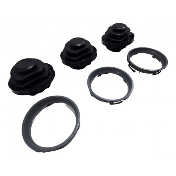 Kit 3 Difusor Ar Moldura Cinza Vw Gol Saveiro G4 2006-09